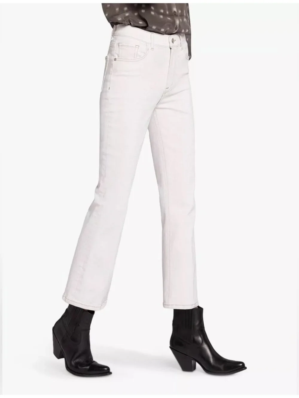 Current/Elliott Jeans Women’s Size 31 Off-White Denim Bootcut High Waisted - Picture 6 of 11